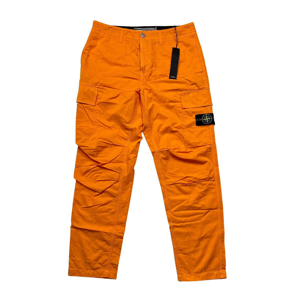 Stone Island 2023 Orange Regular Fit Cargo Twill TC Trousers - 34