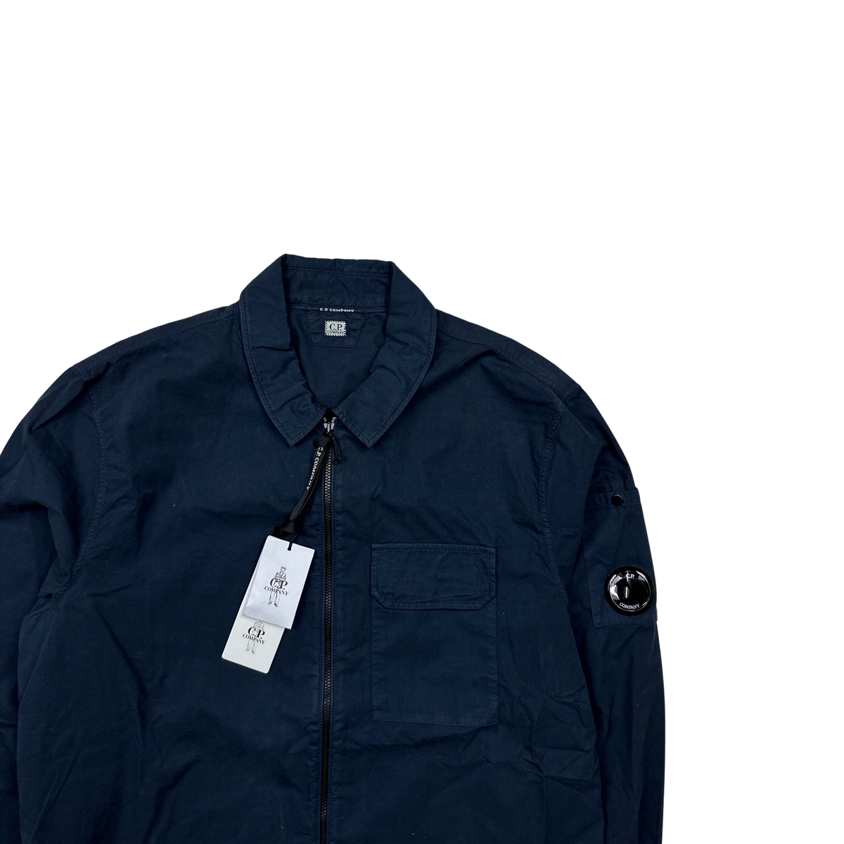 CP Company Navy Gabardine Zipped Overshirt - XL – Mat's Island