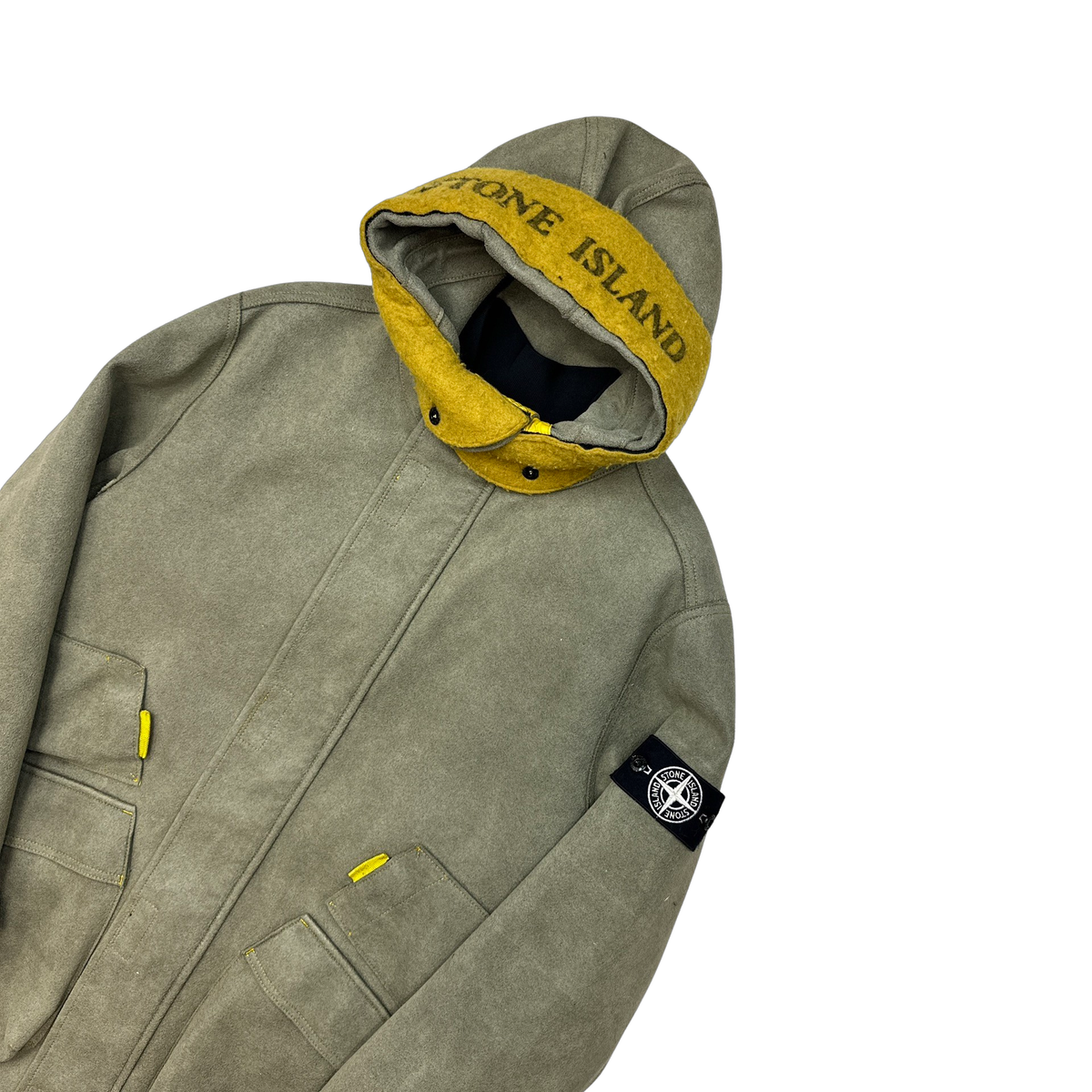 Stone island man on sale made suede jacket