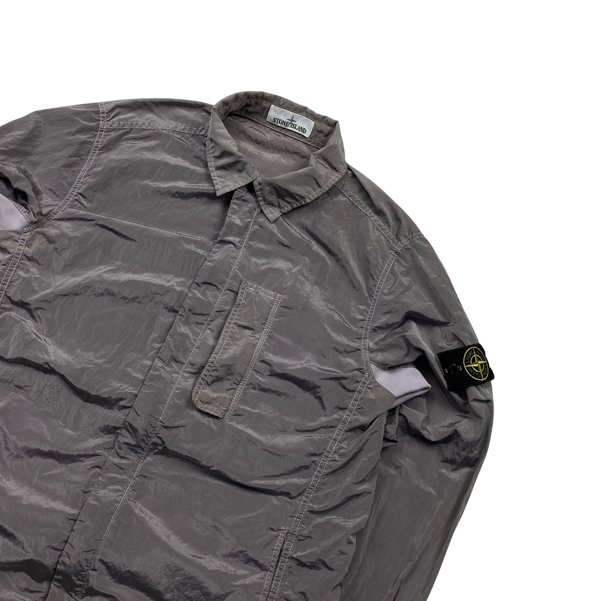 Stone island nylon cheap metal overshirt grey