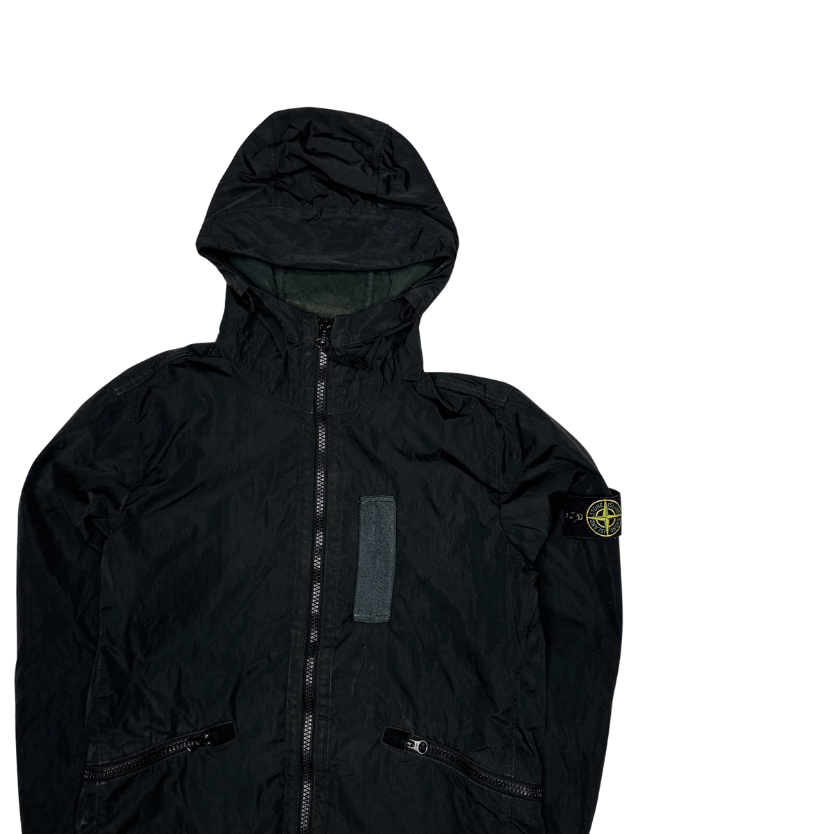 Stone Island Black Nylon Metal Flock Hooded Jacket – Mat's Island