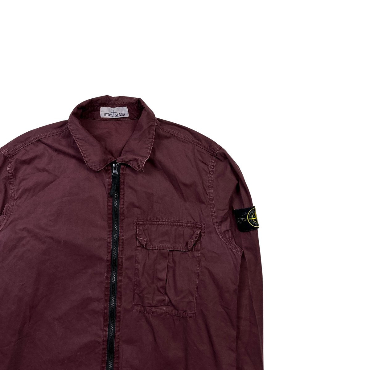 Stone island clearance overshirt burgundy