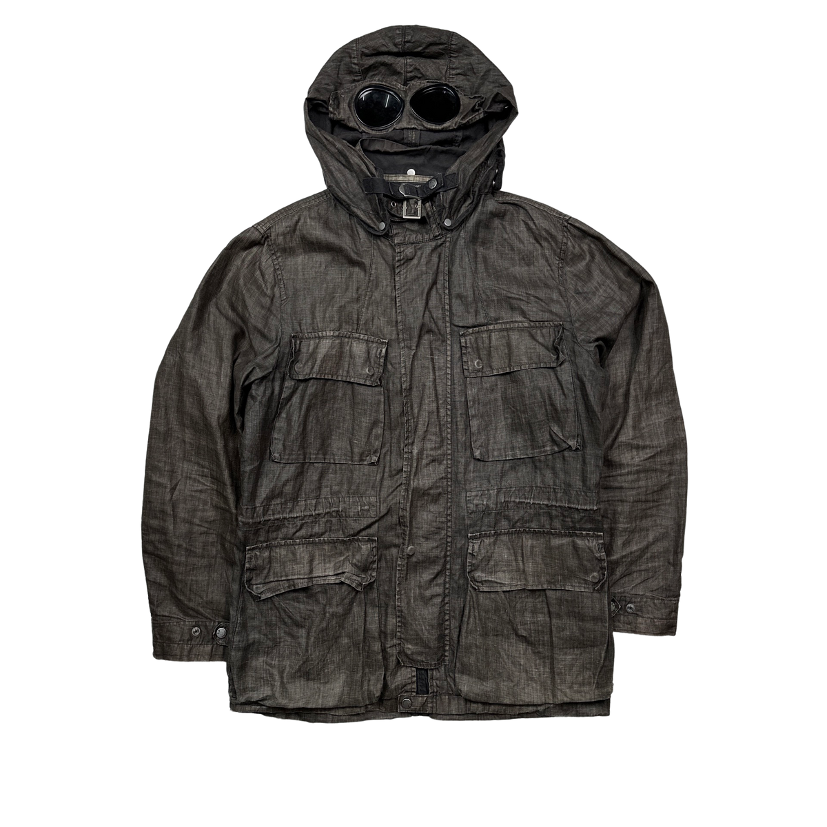 CP Company 2004 Vintage Lino Flax Goggle Jacket - Medium