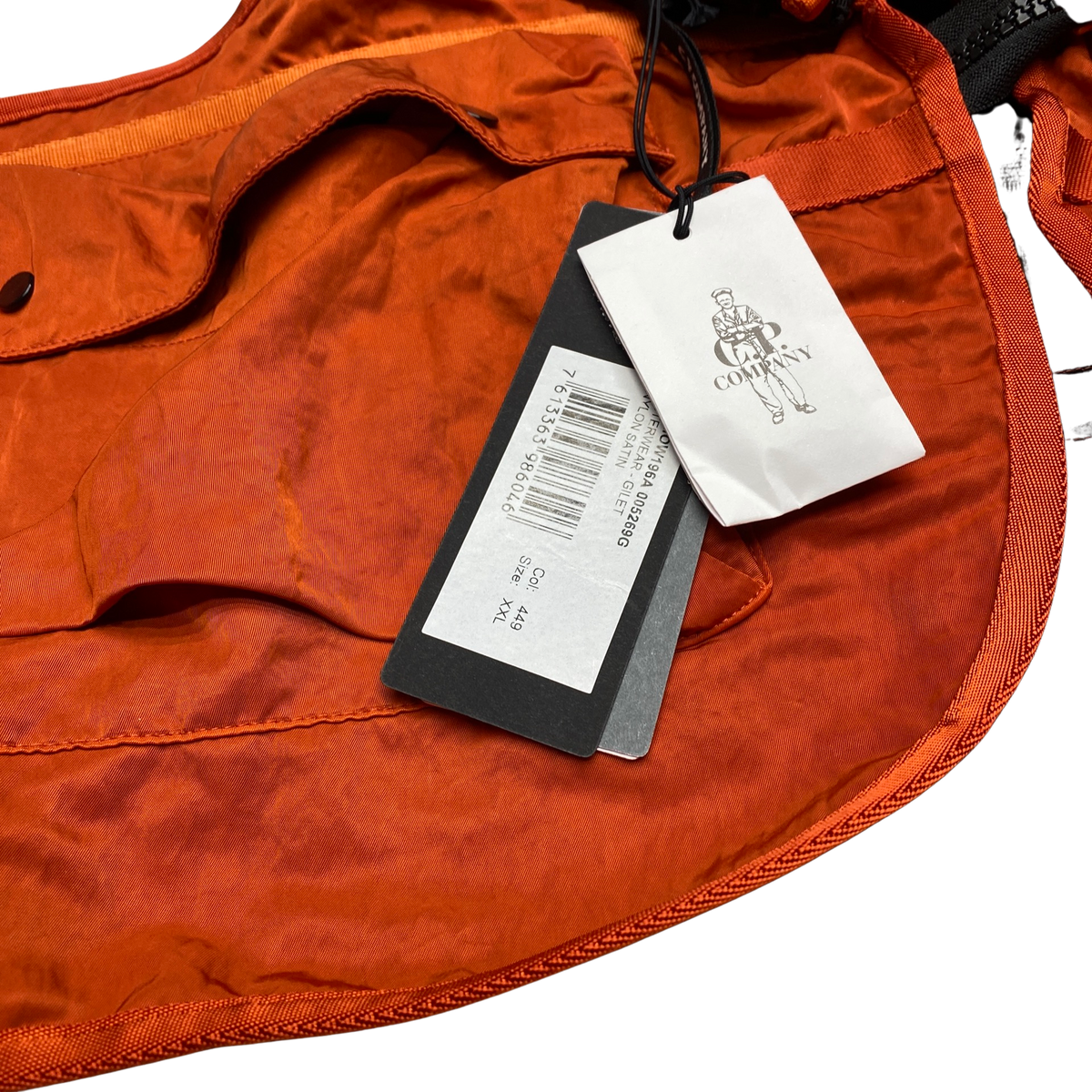 CP Company Orange Multi Pocket Nylon Utility Vest