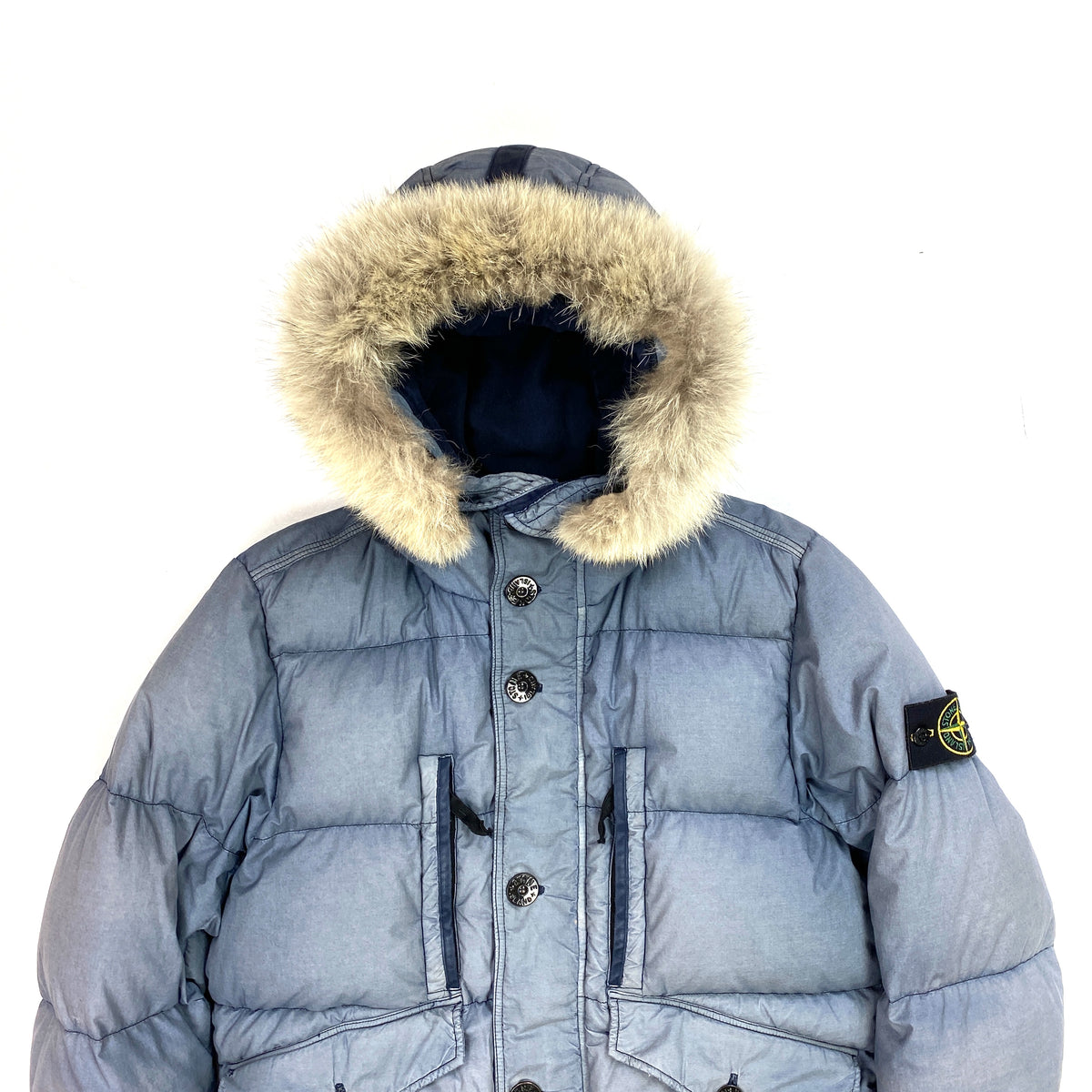 Stone Island Light Blue Resin Poplin Down TC Puffer Jacket – Mat's