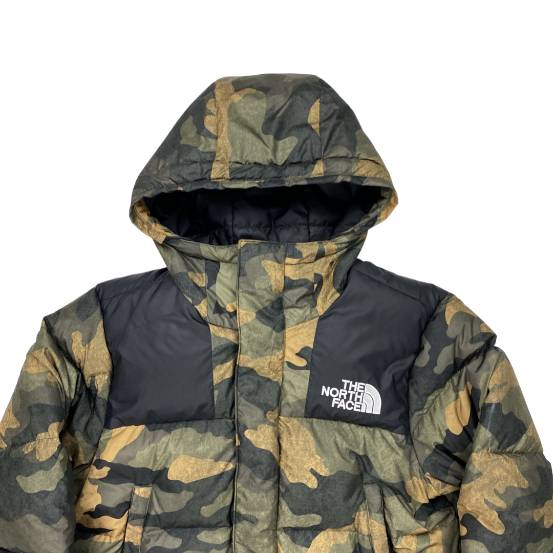 North face online camo down jacket