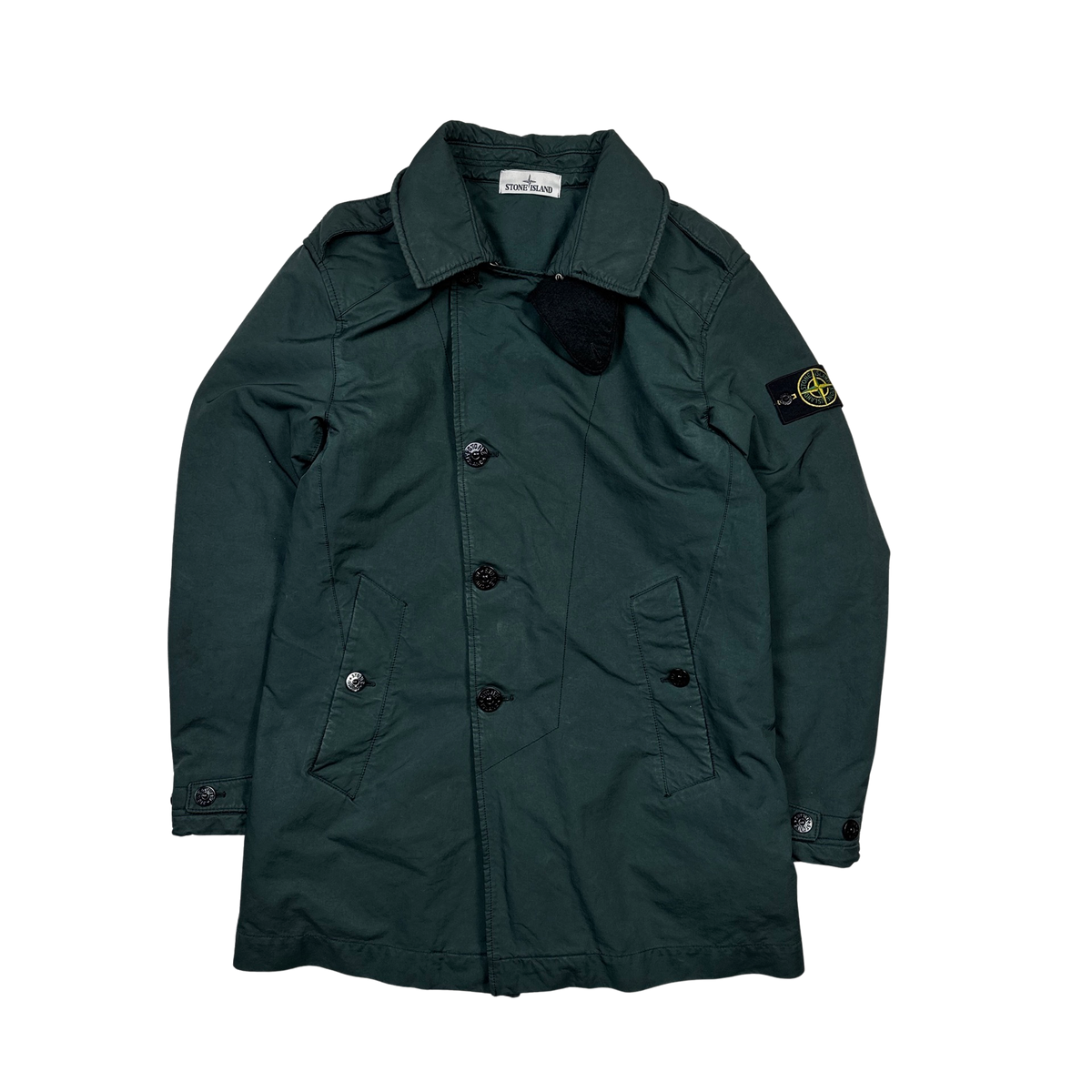 Stone island trench coat green sales street