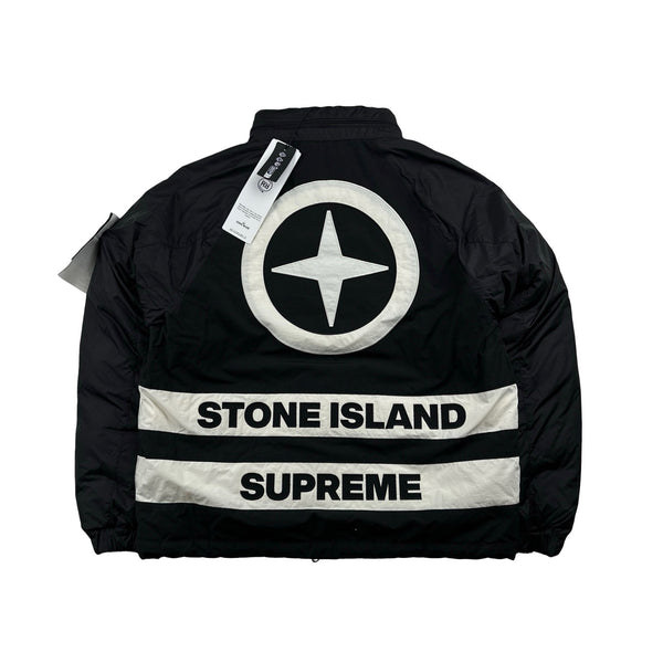 Stone Island x Supreme 2023 Tela Logo Reversible Down Puffer Jacket - Small