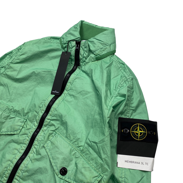 Stone Island Green Membrana 3L TC Rain Jacket - Small