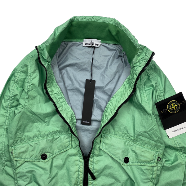 Stone Island Green Membrana 3L TC Rain Jacket - Small