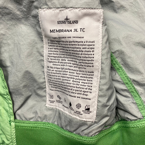 Stone Island Green Membrana 3L TC Rain Jacket - Small