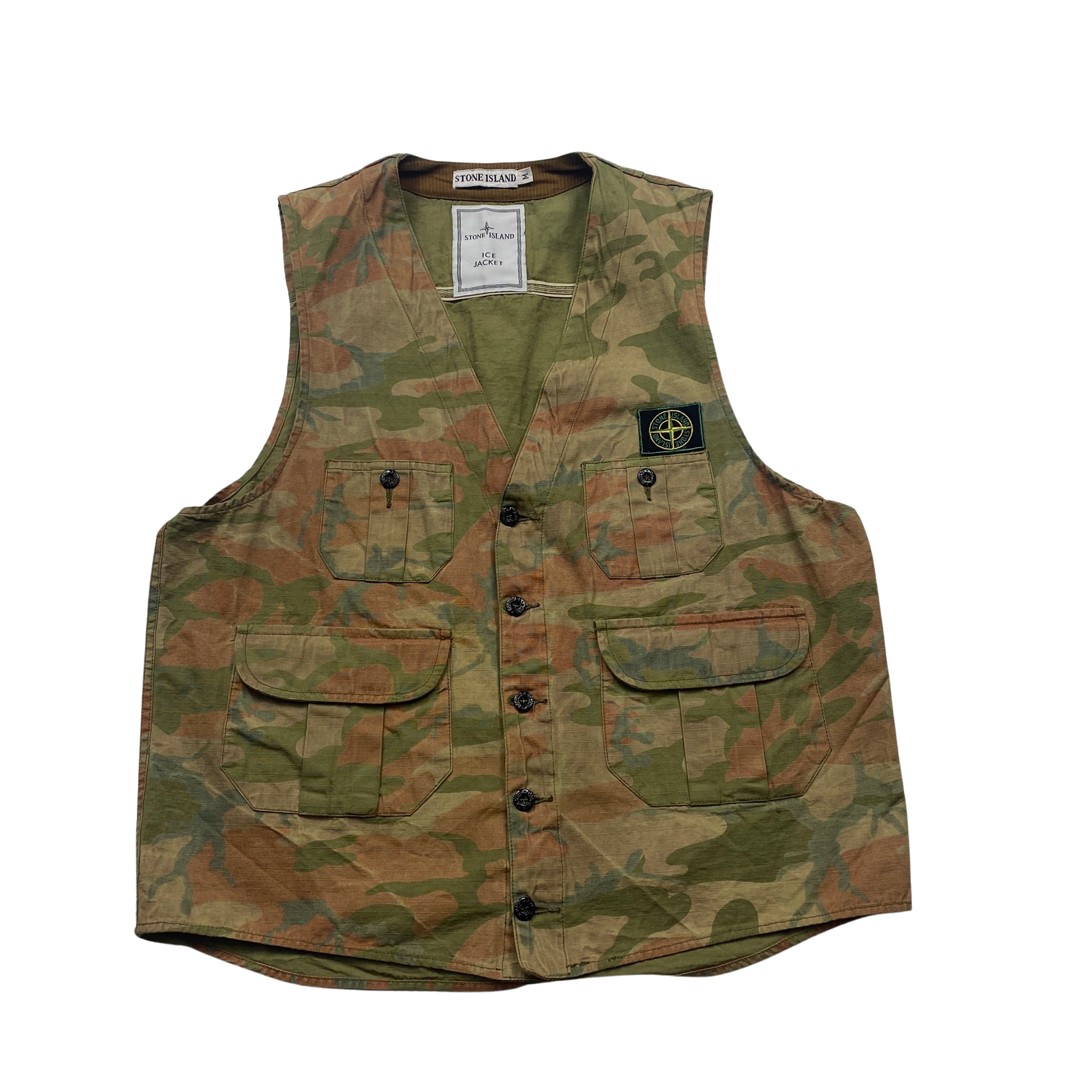 stone island ice jacket camo vest 80-90s | www.fitwellind.com