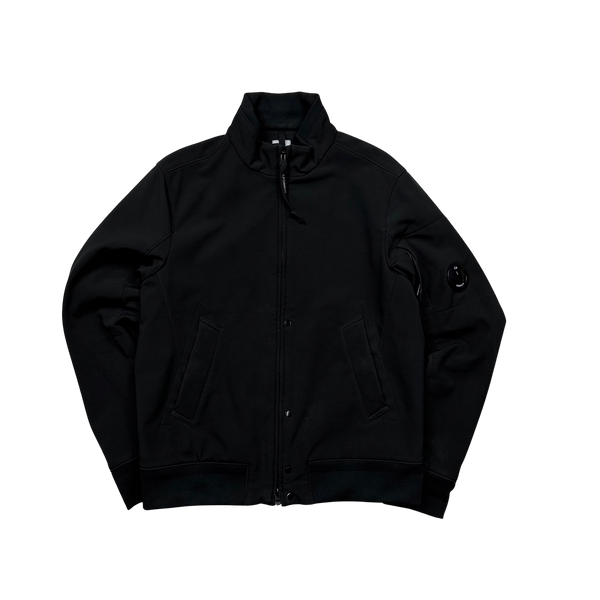 CP Company Fleece Lined Black Soft Shell Jacket Large Mat s Island