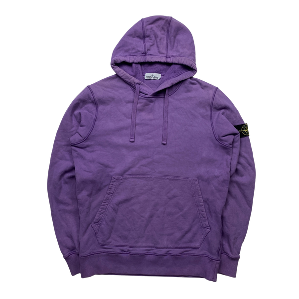 Stone Island 2021 Purple Cotton Hoodie Medium