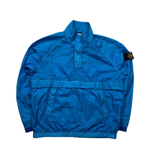 Stone Island 2017 Blue Resin Poplin Smock - Large