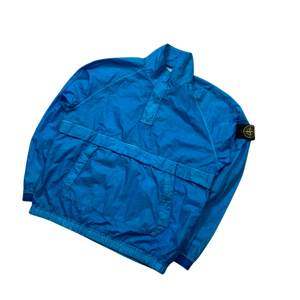 Stone Island 2017 Blue Resin Poplin Smock - Large