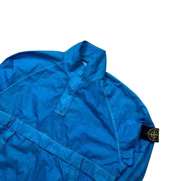 Stone Island 2017 Blue Resin Poplin Smock - Large