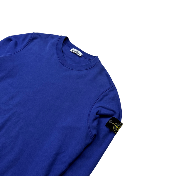 Stone Island 2021 Blue Crewneck Sweatshirt - Large