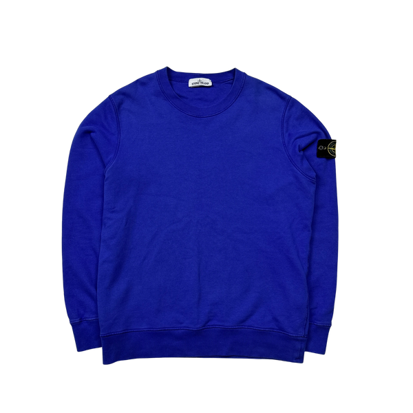 Stone Island 2021 Blue Crewneck Sweatshirt - Large