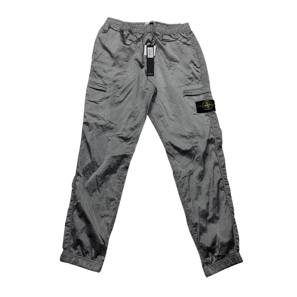 Stone Island 2022 Grey Econyl Nylon Metal Trousers - 34