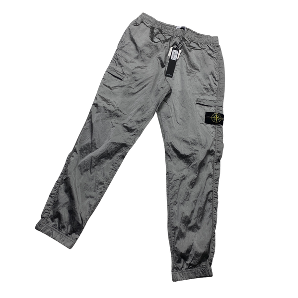 Stone Island 2022 Grey Econyl Nylon Metal Trousers - 34