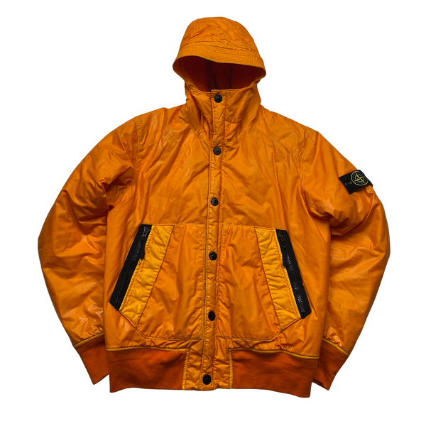 Stone Island Orange 30th Anni Mussola Gommata Padded Jacket - Large