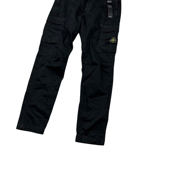 Stone Island 2023 Black RE T Cargo Trousers - 32