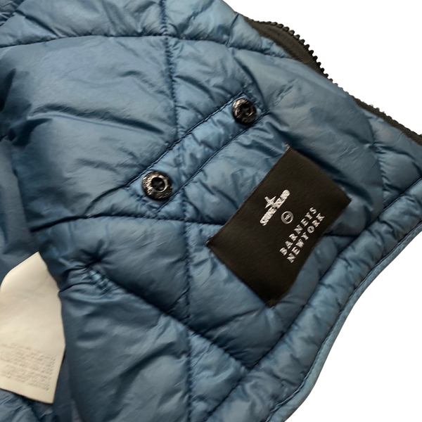 Stone Island Petrol Blue Garment Dyed Quilted Micro Yarn Jacket - Small