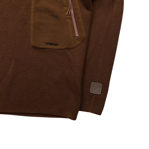 CP Company Brown Thick Heavyweight Wool Crewneck Knit - XL & Large