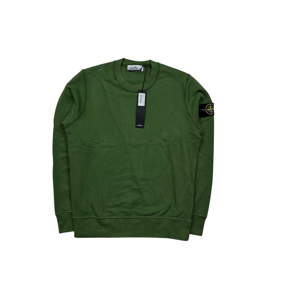 Stone Island 2022 Green Crewneck Sweatshirt - Small