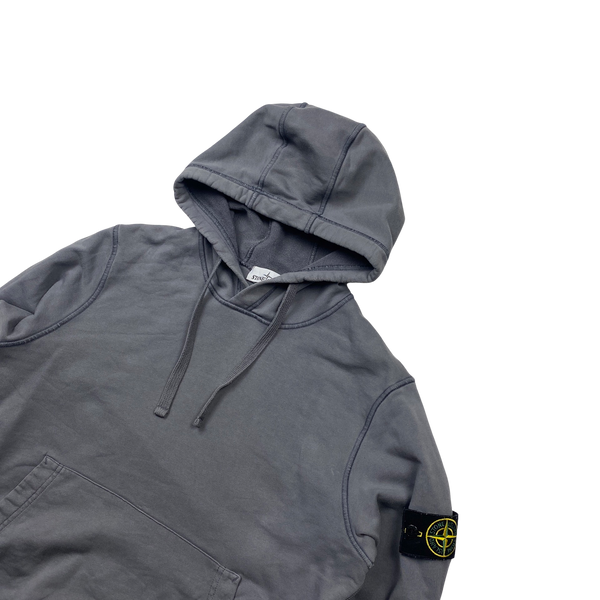 Stone Island 2021 Grey Pullover Hoodie Small Mat s Island