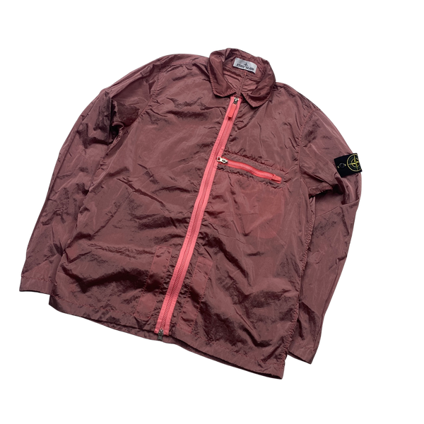 Stone Island 2023 Rose Pink Nylon Metal Econyl Overshirt Medium