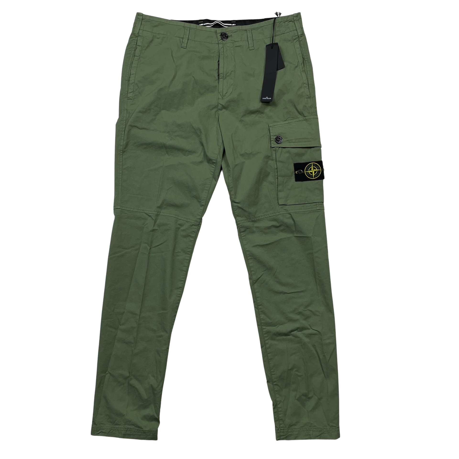 Stone Island Green 2023 Slim Fit Cargo Trousers - 33