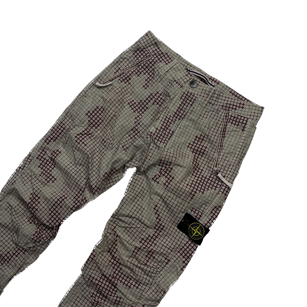 Stone island clearance grid camo pants