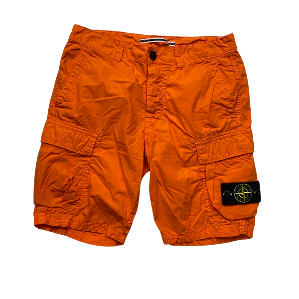 Stone Island 2016 Orange Cargo Shorts - 30"