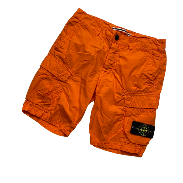 Stone Island 2016 Orange Cargo Shorts - 30"