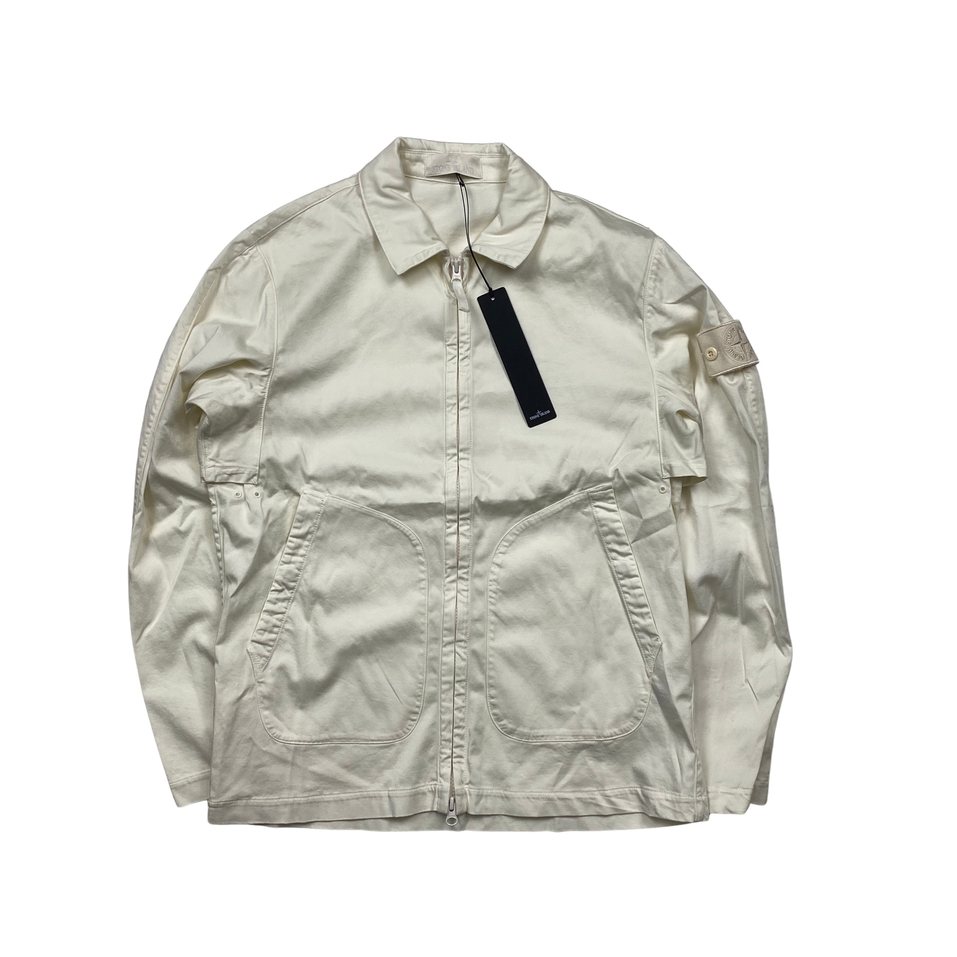 Stone island ghost overshirt white store
