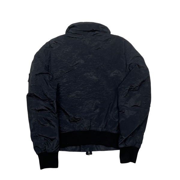 Stone Island 2008 Navy Nylon Metal Bomber Jacket - Large