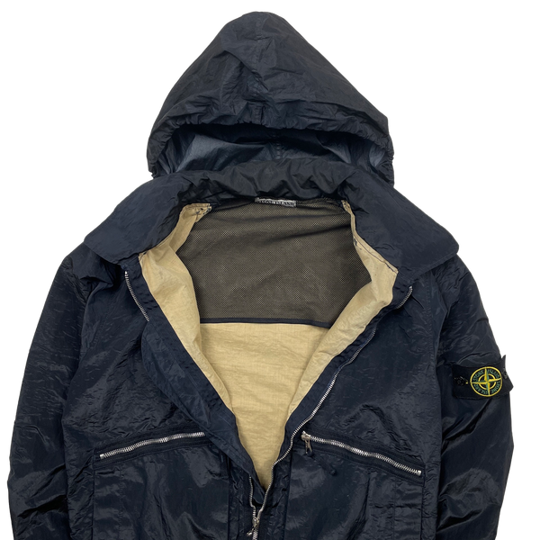 Stone Island 2008 Navy Nylon Metal Bomber Jacket - Large