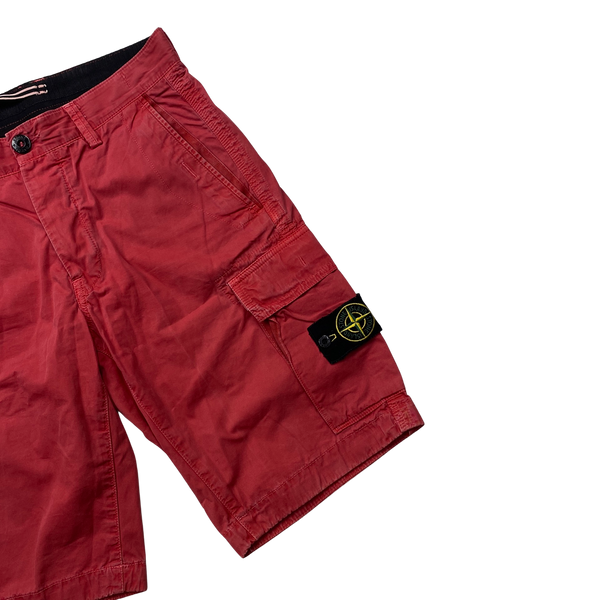 Stone Island 2013 Coral Red Cargo Shorts 30