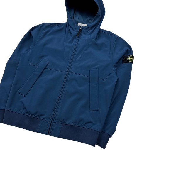 Stone island soft discount shell r blue