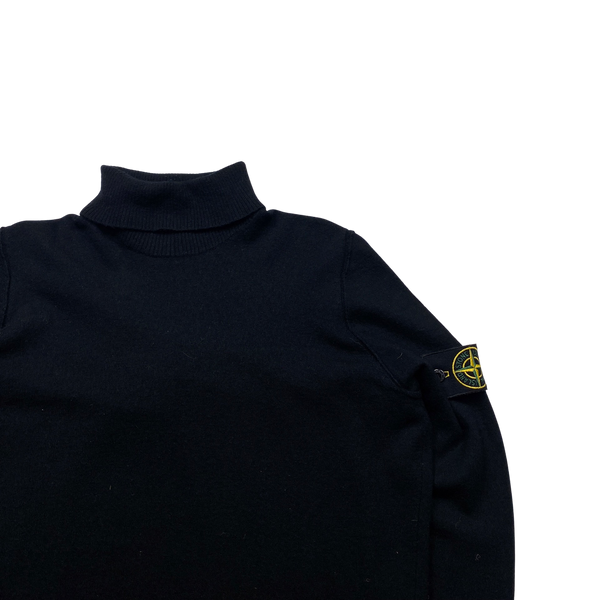 Stone Island 2020 Black Roll Neck Jumper - Large