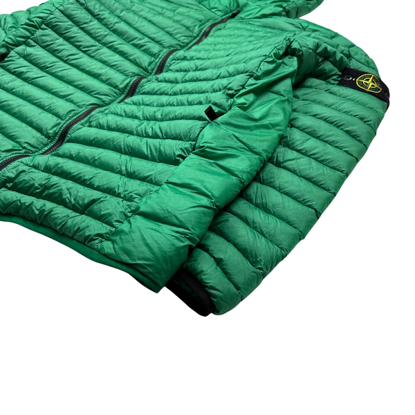 Stone Island Green Loom Woven R Nylon Down TC Puffer - Large