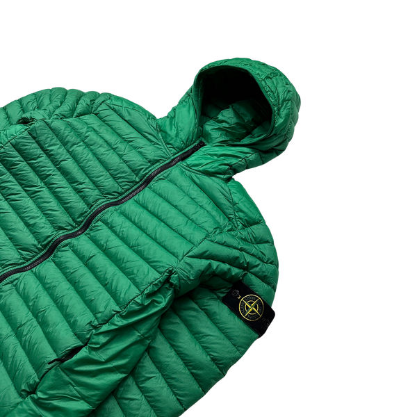 Stone Island Green Loom Woven R Nylon Down TC Puffer - Large