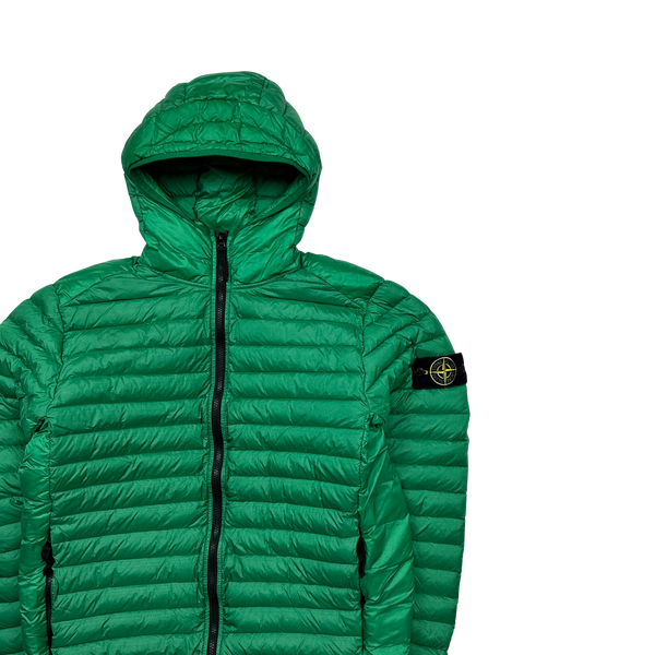 Stone Island Green Loom Woven R Nylon Down TC Puffer - Large