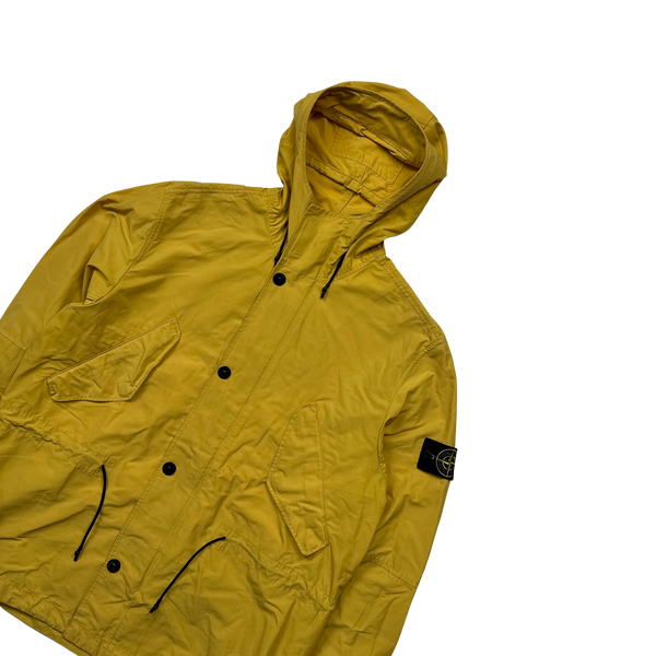 Stone Island Yellow Micro Reps Liam Gallagher Parka Jacket - Large