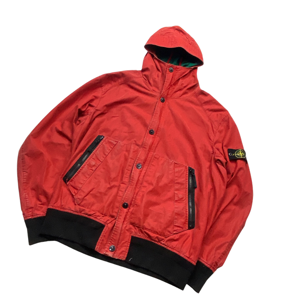 Stone Island Red 2013 Tela Stella Hooded Jacket - 3XL – Mat's Island