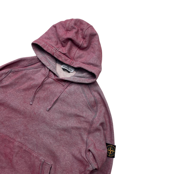 Stone Island Pink Dust Treatment Pullover Hoodie - XL