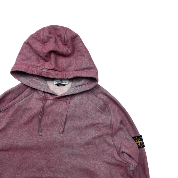 Stone Island Pink Dust Treatment Pullover Hoodie - XL