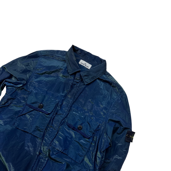 Stone Island 2017 Blue & Green Weft Overshirt - XL